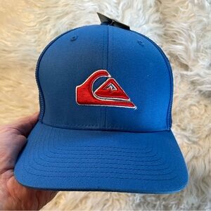 Quiksilver NWT Netts Unisex FlexFit Blue Cap/Hat. One size fits all